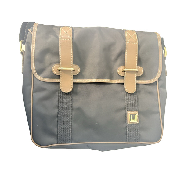 Dunhill Crossbody Messenger / Shoulder Bag &‎ Wristlet Pouch Black - Picture 3 of 16